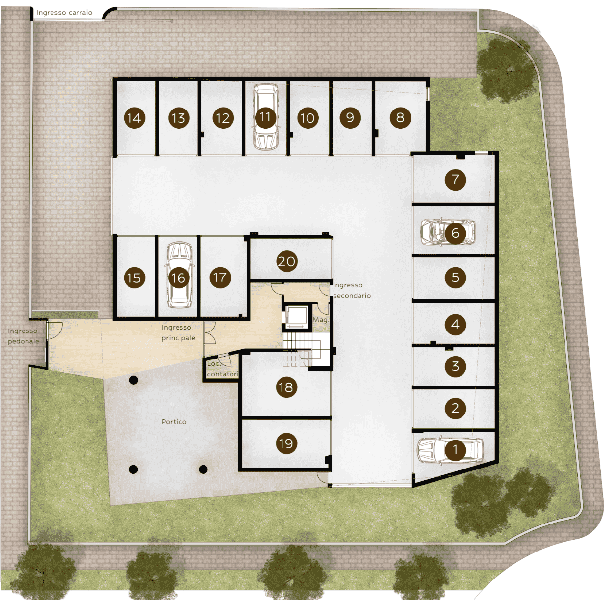 Planimetria garage privato